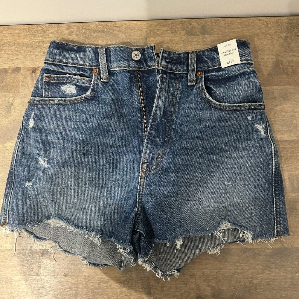 NWT Abercrombie ultra high rise mom shorts
